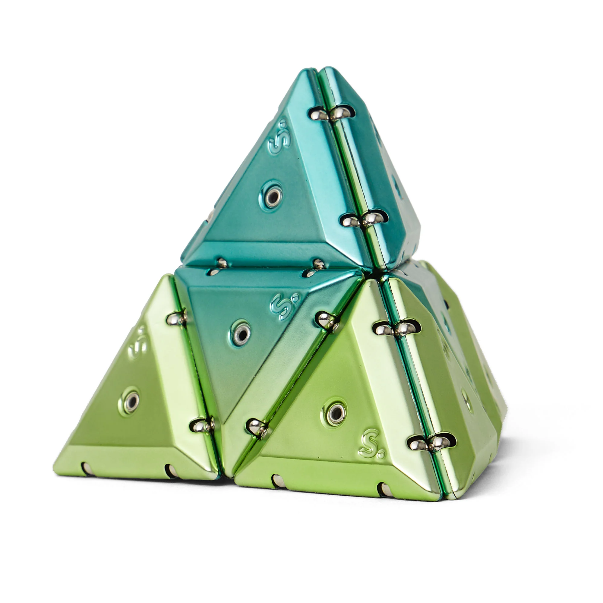 Geode Magnetic Fidget Set - Chrome Pyramid (Single Colours) - Image 6