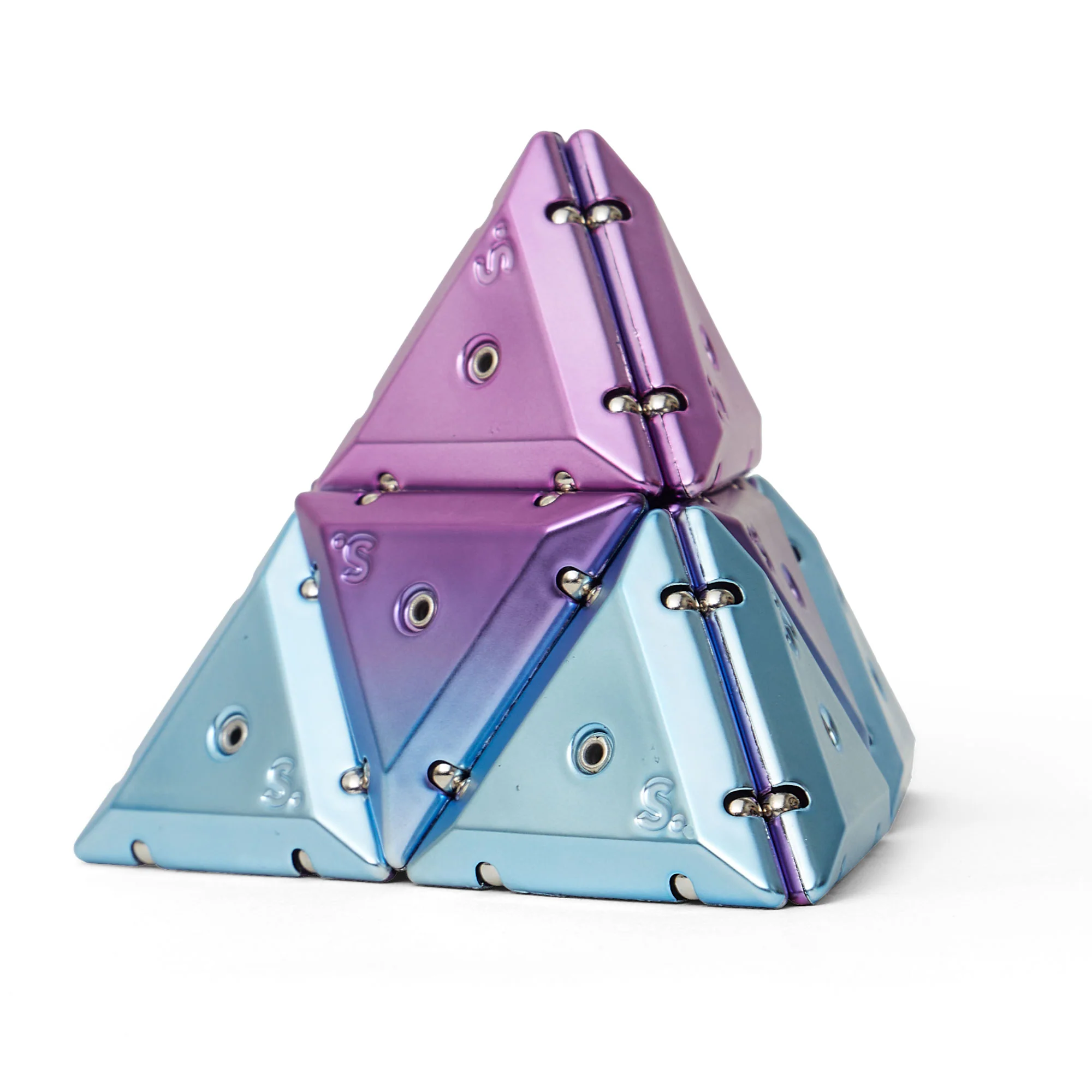 Geode Magnetic Fidget Set - Chrome Pyramid (Single Colours) - Image 8